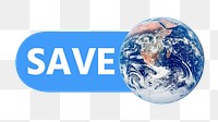 PNG Save earth icon, transparent background