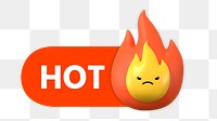 PNG Hot flame icon, transparent background