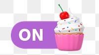 PNG On cupcake icon, transparent background