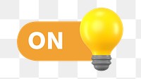 PNG On light bulb icon, transparent background