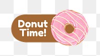 PNG Donut time icon, transparent background