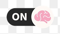 PNG On brain icon, transparent background