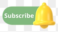 PNG Subscribe bell icon, transparent background
