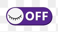 PNG Off closed eye icon, transparent background