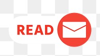 PNG Red email icon, transparent background