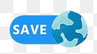 PNG Save earth icon, transparent background