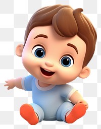 PNG Baby boy cartoon cute toy. 