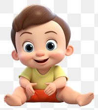 PNG Cartoon baby cute doll. 