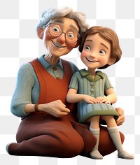 PNG Togetherness affectionate grandparent grandfather. AI generated Image by rawpixel.