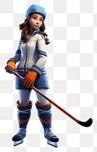 PNG Hockey woman player sports helmet white background. AI generated Image by rawpixel.