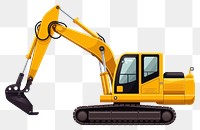 PNG Excavator white background construction. 