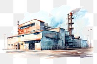 PNG Factory architecture building pollution. AI generated Image by rawpixel.