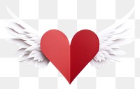 PNG Symbol heart white wing. 