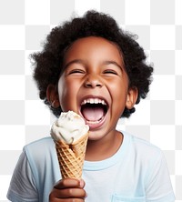 PNG Kid eating ice cream cheerful laughing dessert. 