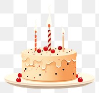 PNG Birthday cake birthday dessert candle. AI generated Image by rawpixel.