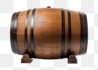 PNG Old wooden wine barrel keg white background