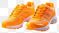 PNG Orange sport shoes footwear shoelace clothing. AI generated Image by rawpixel.