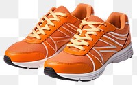 PNG Orange sport shoes footwear shoelace clothing. 