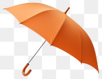 PNG Orange umbrella white background transportation protection. 