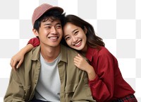 PNG Playful couple laughing portrait smile. AI generated Image by rawpixel.