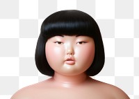 PNG Chubby female rubber doll portrait adult skin. 