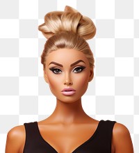 PNG Tanned skin female rubber doll portrait adult hair. 