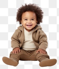 PNG African American baby portrait sitting smile