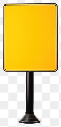 PNG Traffic sign yellow white background rectangle. 