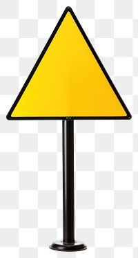 PNG Traffic sign symbol yellow lamp. 