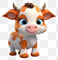 PNG Cute animals cow livestock cartoon. 