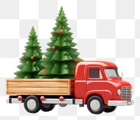 PNG Truck carrying a Christmas tree christmas truck vehicle. 