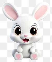 PNG Easter bunny figurine cartoon animal. AI generated Image by rawpixel.