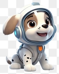 PNG Dog astronaut cartoon cute toy. 