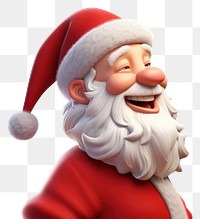 PNG Santa claus cartoon smiling white background. 
