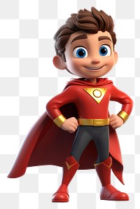 PNG Superhero kid cartoon superhero toy. 