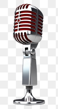 PNG Microphone white background broadcasting technology. AI generated Image by rawpixel.