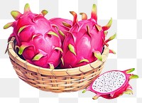 PNG Fruit basket plant food white background. AI generated Image by rawpixel.