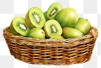 PNG Fruit basket kiwi plant food. AI generated Image by rawpixel.