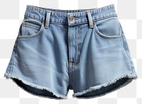 PNG Denim shorts white background underpants miniskirt. 