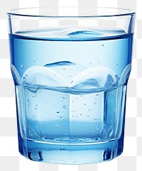 PNG Glass blue white background refreshment. 