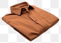 PNG Shirt brown white background outerwear. 