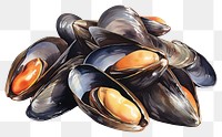 PNG Mussels seafood mussel clam. AI generated Image by rawpixel.