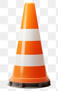 PNG Traffic cone white background protection barricade. 