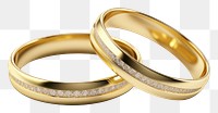 PNG Two wedding rings jewelry gold  