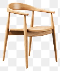 PNG Minimal wood chair furniture armchair white background. AI generated Image by rawpixel.