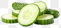 PNG Cucumber vegetable fruit slice. 