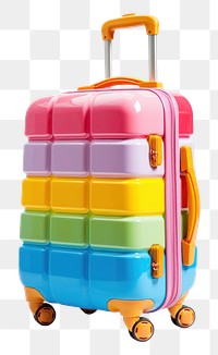 PNG colorful luggage, transparent background. 