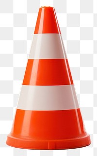 PNG Traffic cone white background protection barricade. 