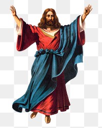 PNG Christ in majesty, vintage religious illustration, transparent background. Remixed by rawpixel.