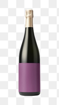 PNG wine bottle, design element, transparent background